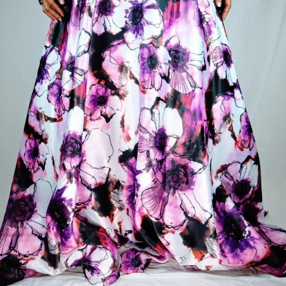 NWT Rachel Allan Two Piece Black Purple Formal Gown $538 - Picture 5 of 13